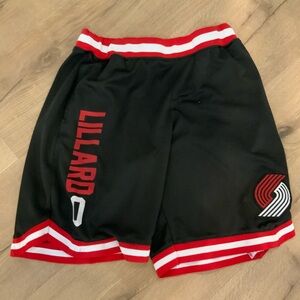 Unk Portland Trailblazers Damian Lillard #0 Basketball Shorts